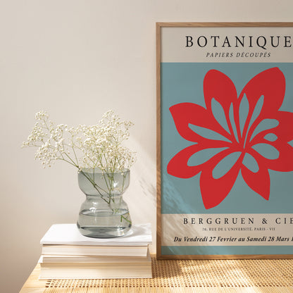 Botanique Red Flower Poster