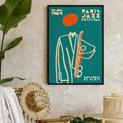 Paris Jazz Festival 1964 Music Poster