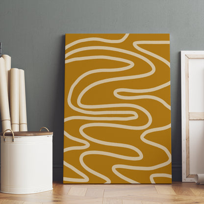 Mustard Mid Century Modern Canvas Print