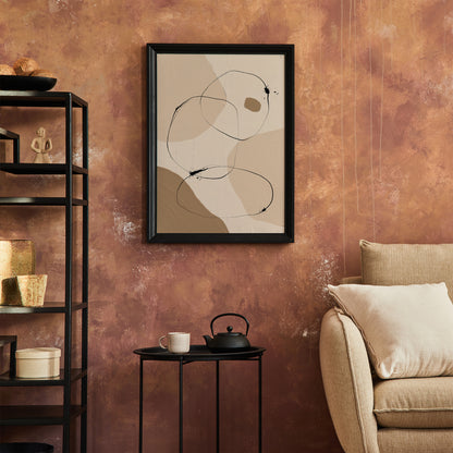 Modern Rustic Beige Abstract Poster