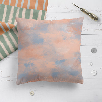 Throw Pillow with Bright Pastel Paintbrush