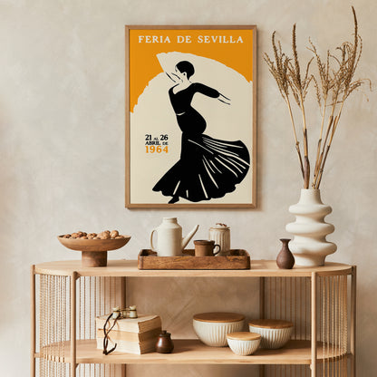 Spain Flamenco Vintage Travel Poster