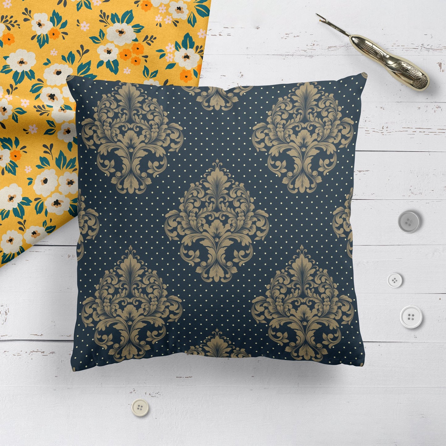 Pillow with Victorian Pattern