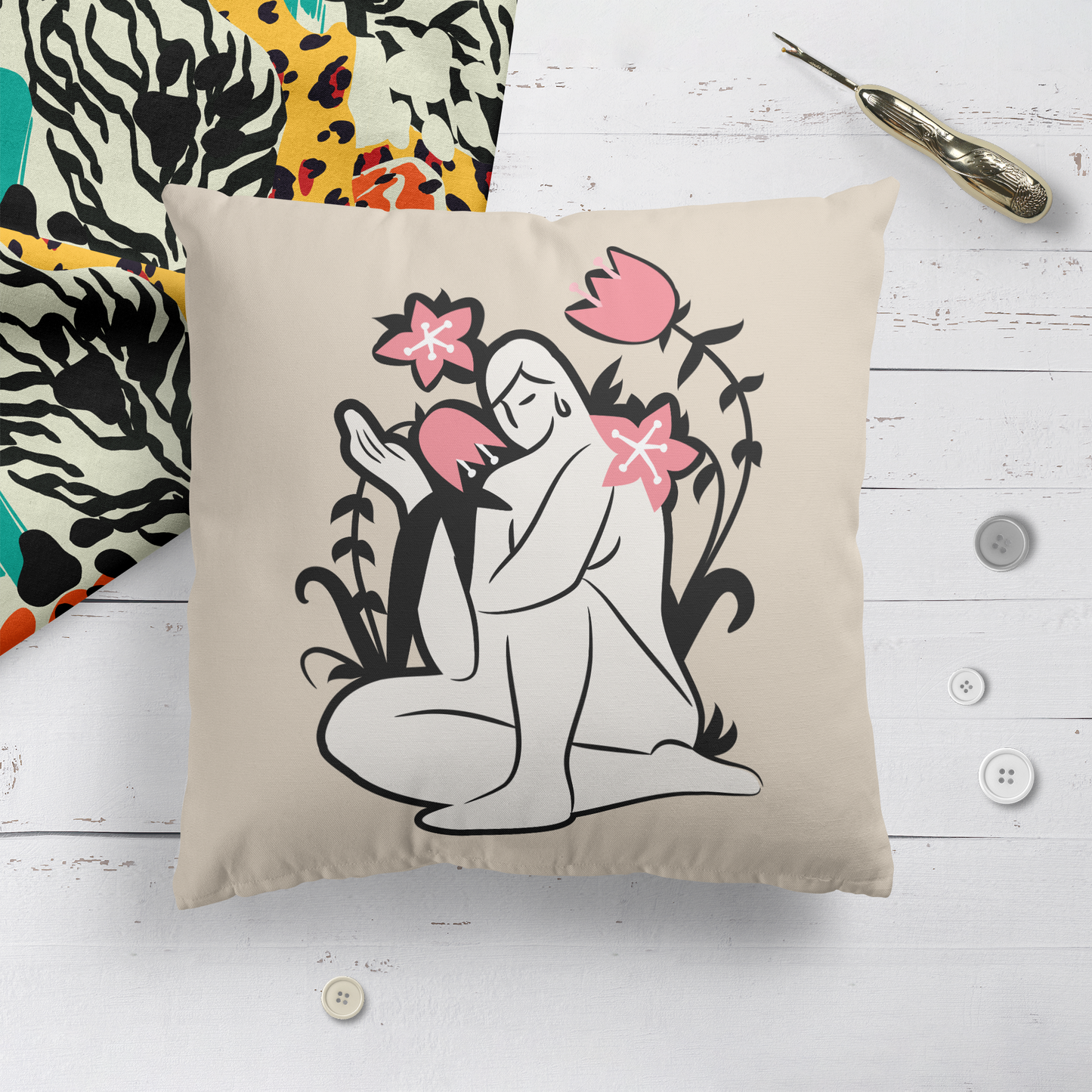 Crazy Plant Lady Throw Pillow