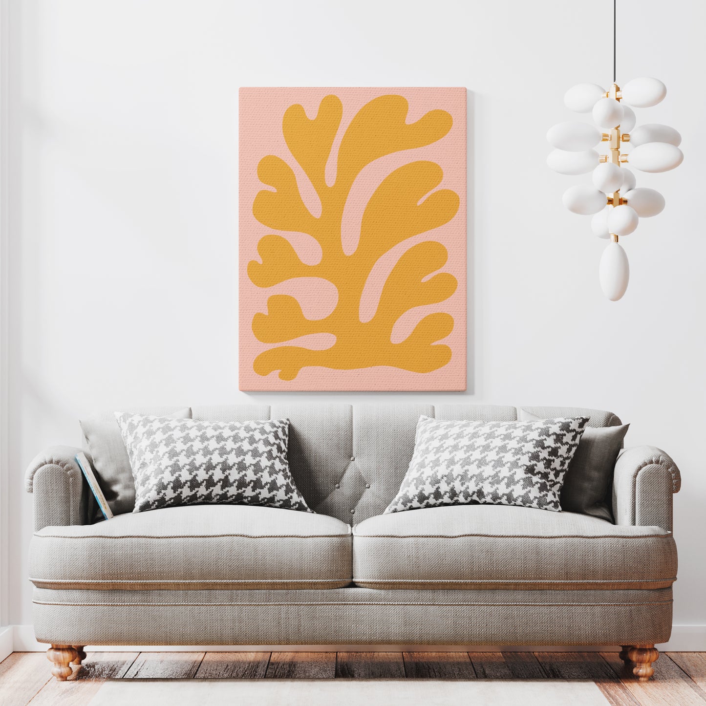 Pink and Yellow Canvas Print