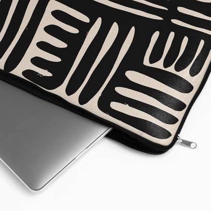 Black and Beige - Laptop Sleeve