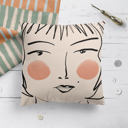 Madeline Portrait Throw Pillow