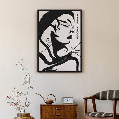 Jazz Night Woman Poster