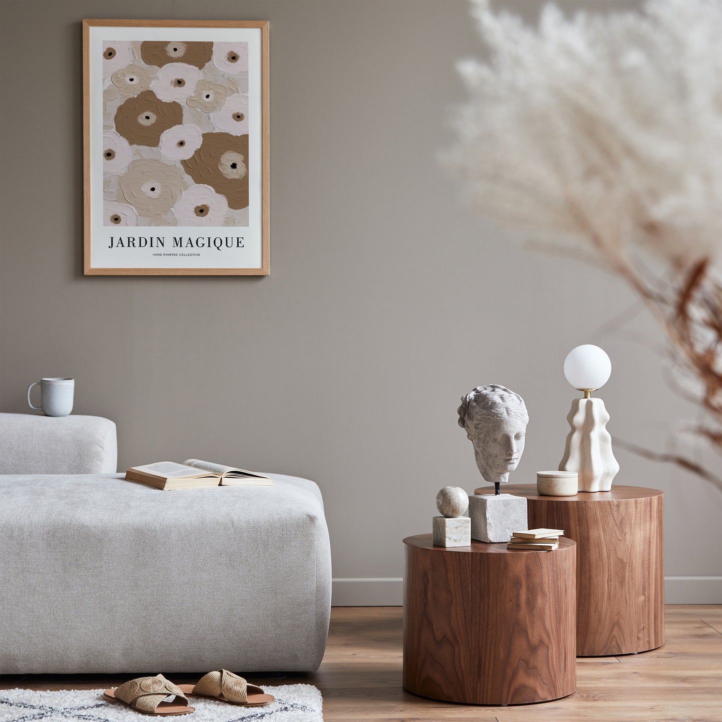 Beige Boho Jardin Magique Poster