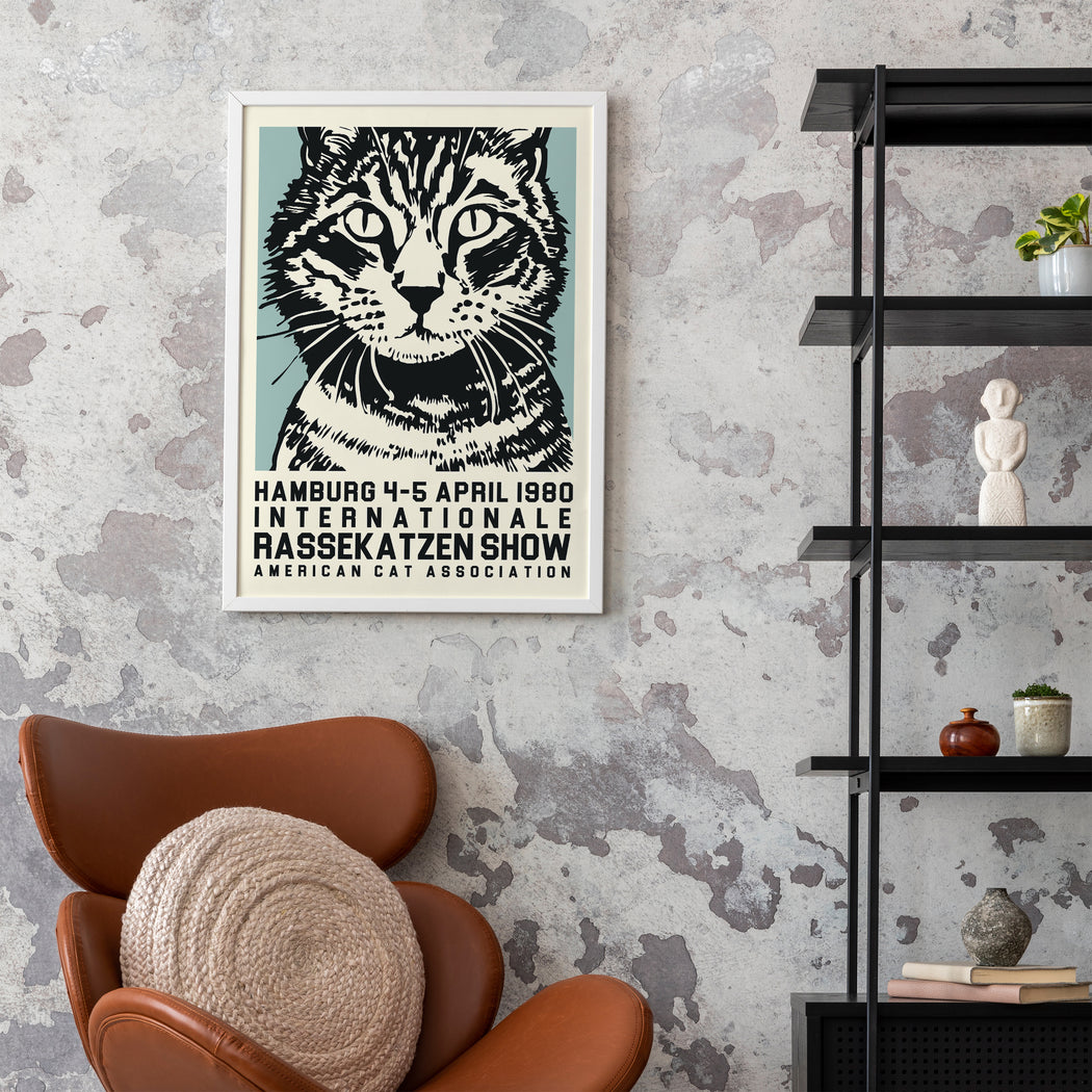 Rassekatzen Ausstellung Cat Show Poster