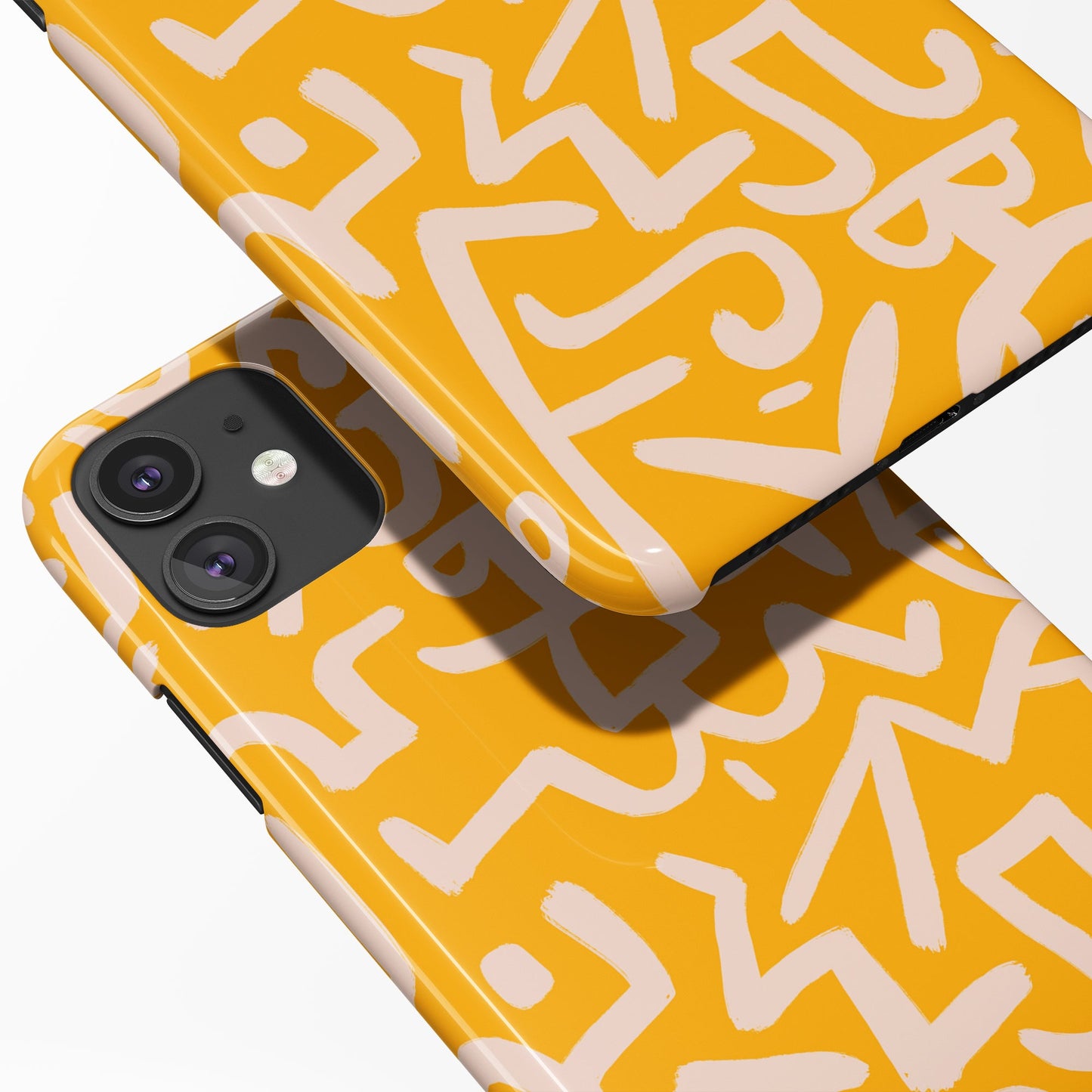 Handdrawn Yellow iPhone Case