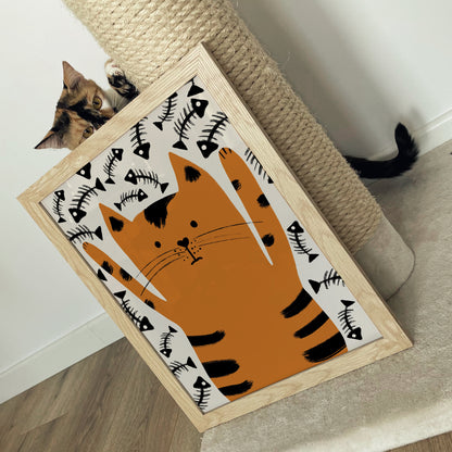 Funny Cat Glutton Poster