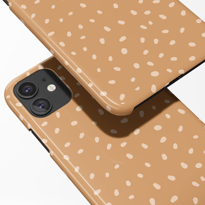 iPhone Case with Modern Beige Art