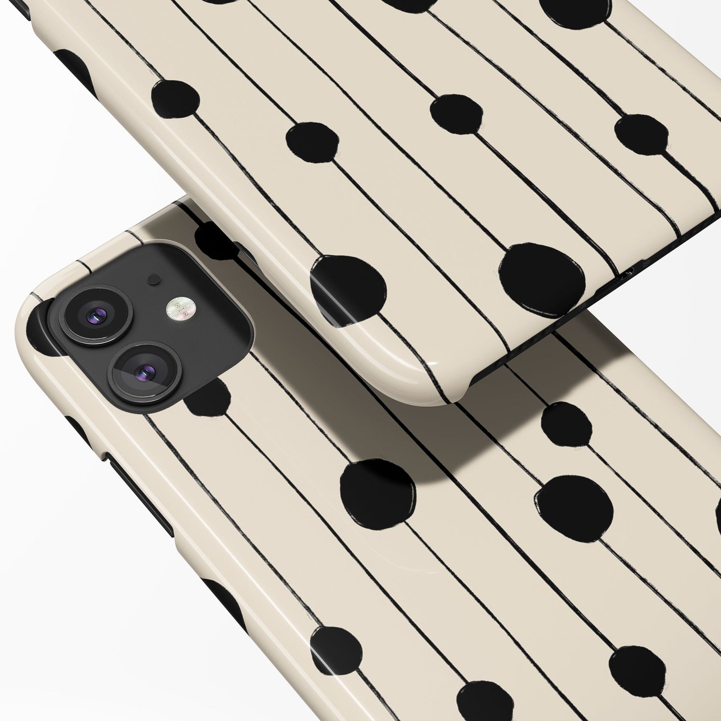 Black Dots Painting iPhone Case