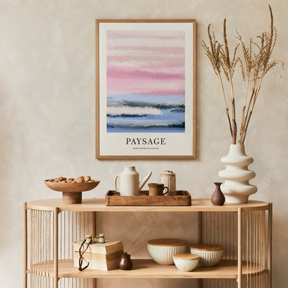 Pink Paysage Painted Poster
