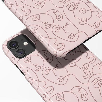 iPhone Case with Line Art Print