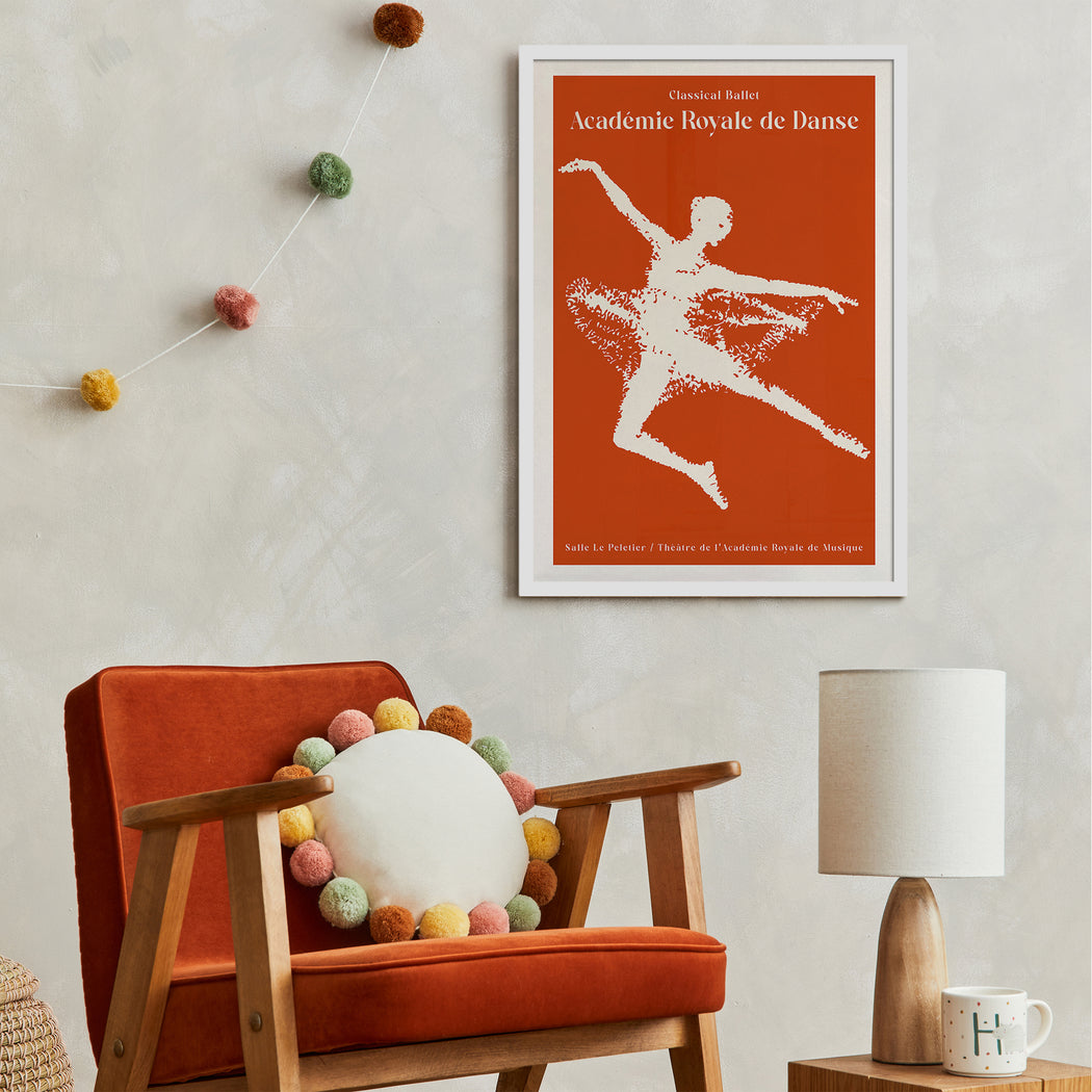 Classical Ballet Music Red Poster