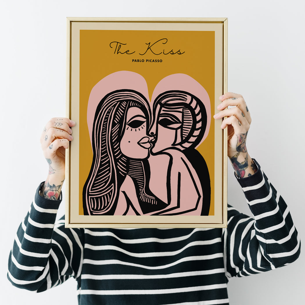 Beige Picasso Cubism Inspired Poster