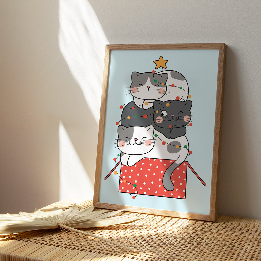 Christmas Cats Poster