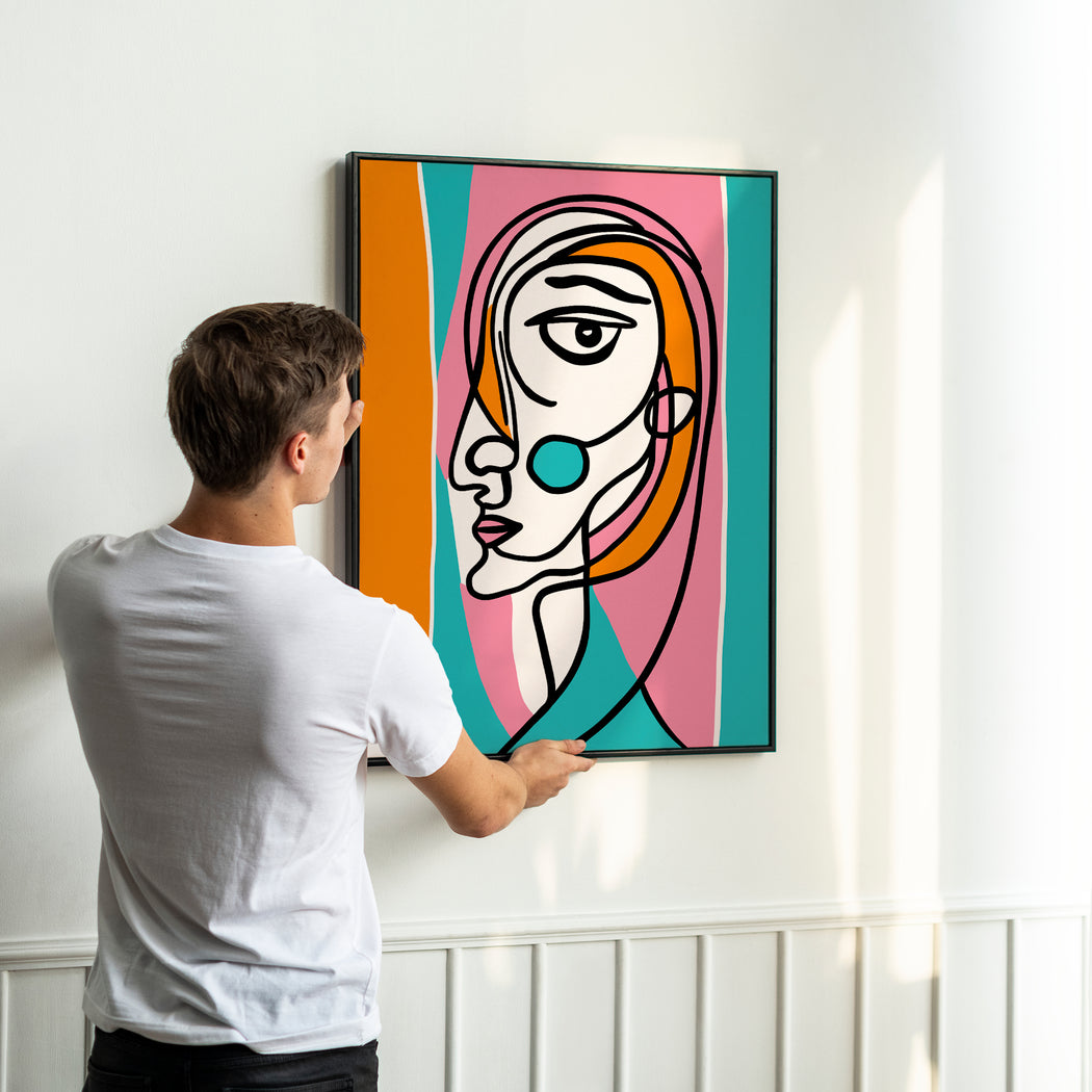 Picasso, Cubist Portrait of a Woman Poster