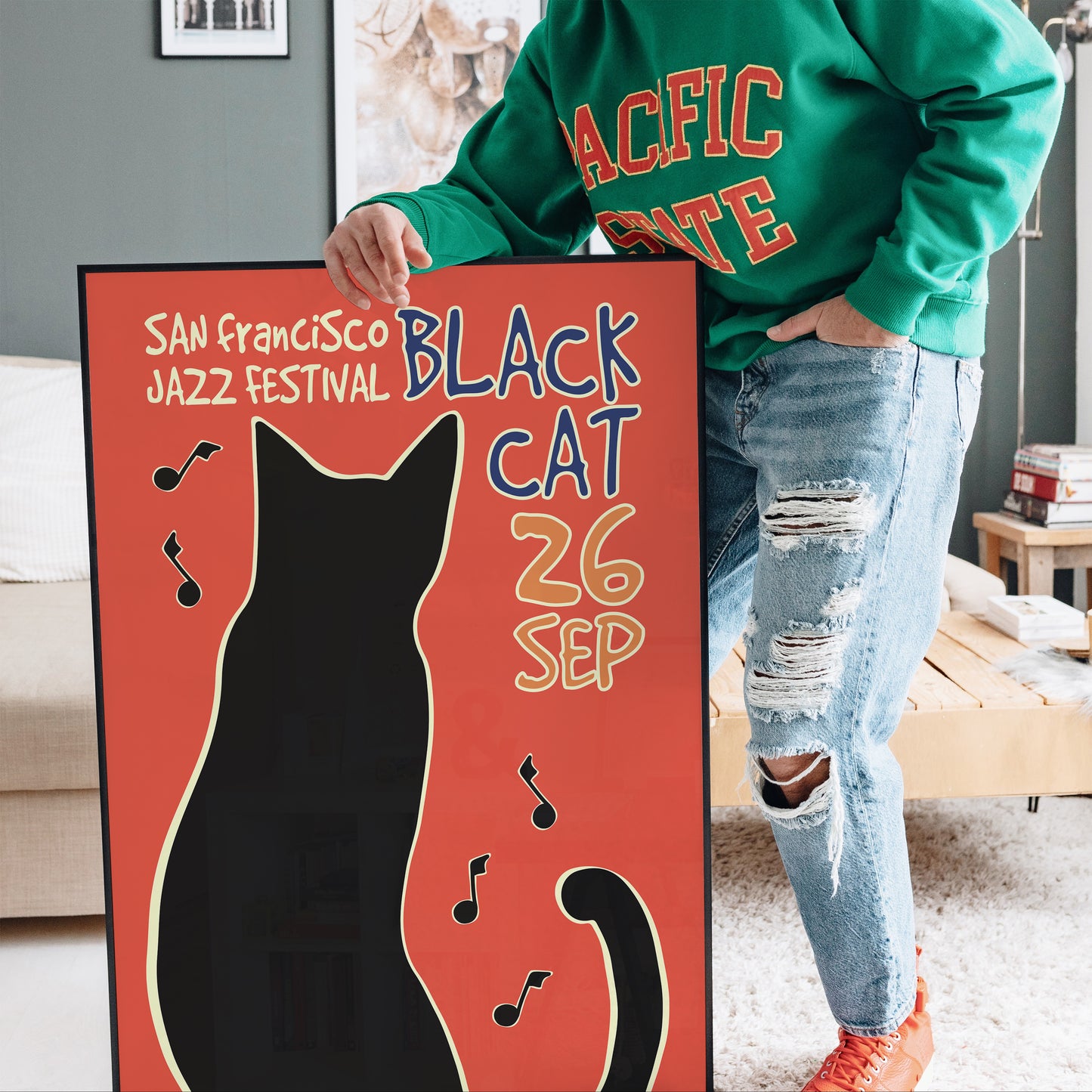 Black Cat San Francisco Poster