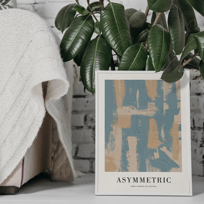 Asymmetric Brushstroke Abstract Print