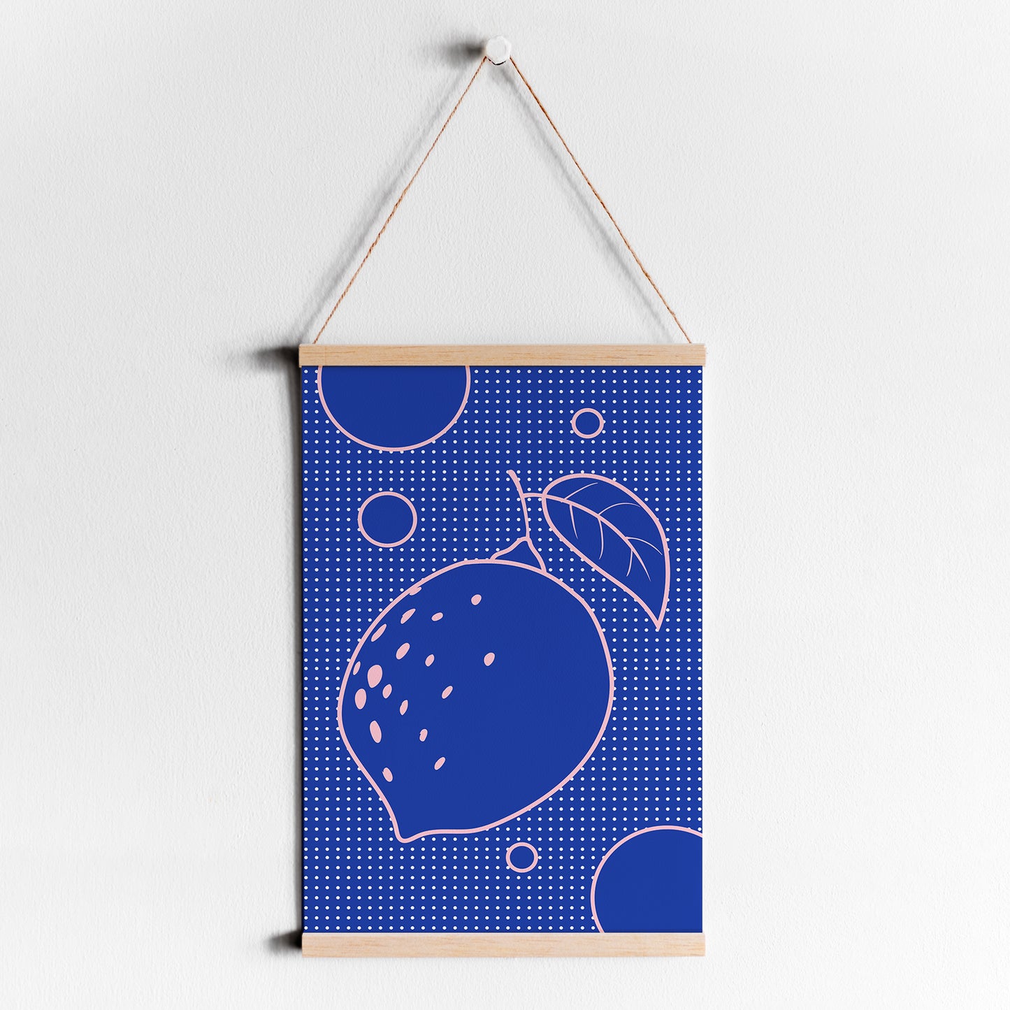 Blue Modern Lemon Poster