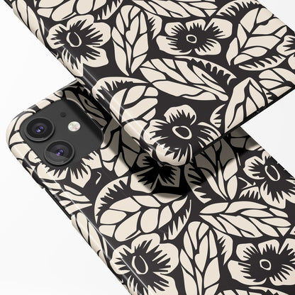 Linocut Flower iPhone Case