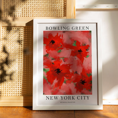 Red Flowers, New York City Poster