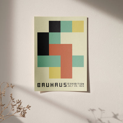 Geometric Bauhaus Exhibition Poster