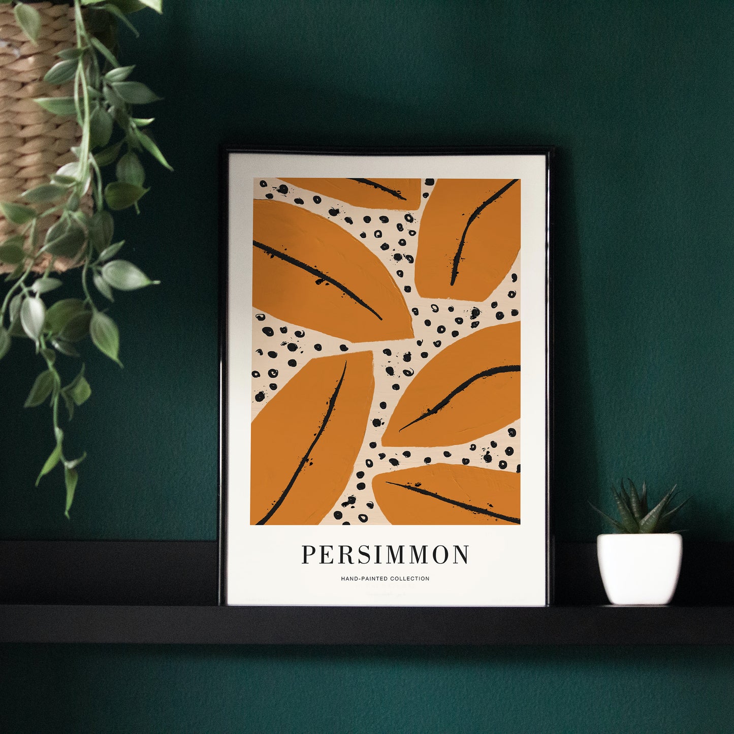 Persimmon Fruit Abstract Poster