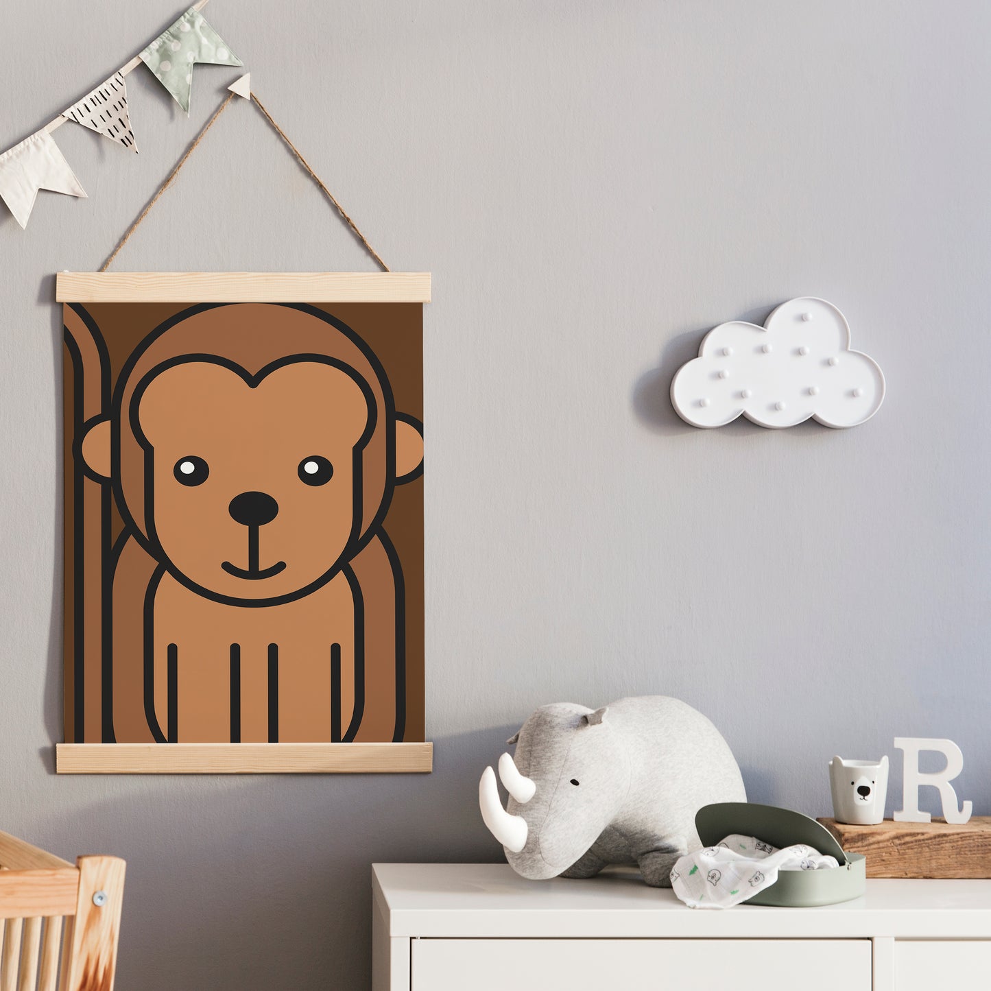 Cute Monkey Poster