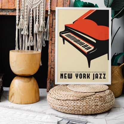 New York Jazz Piano Poster