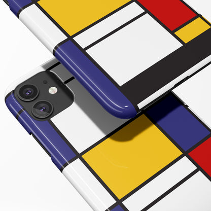 Mondrian Yellow-Red-Blue iPhone Case