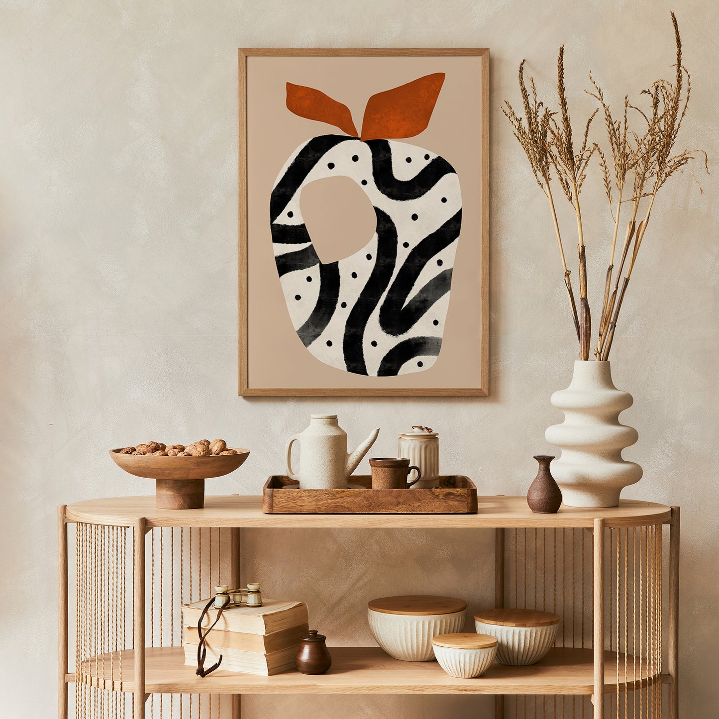 Danish Modern Abstract Ceramic Poster