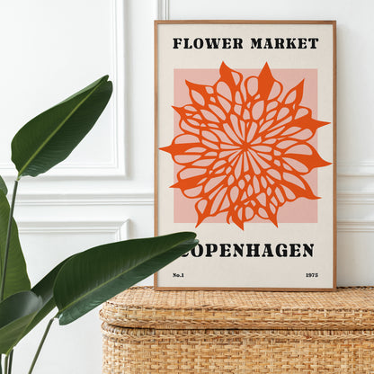 Flower Market Copenhagen Poster