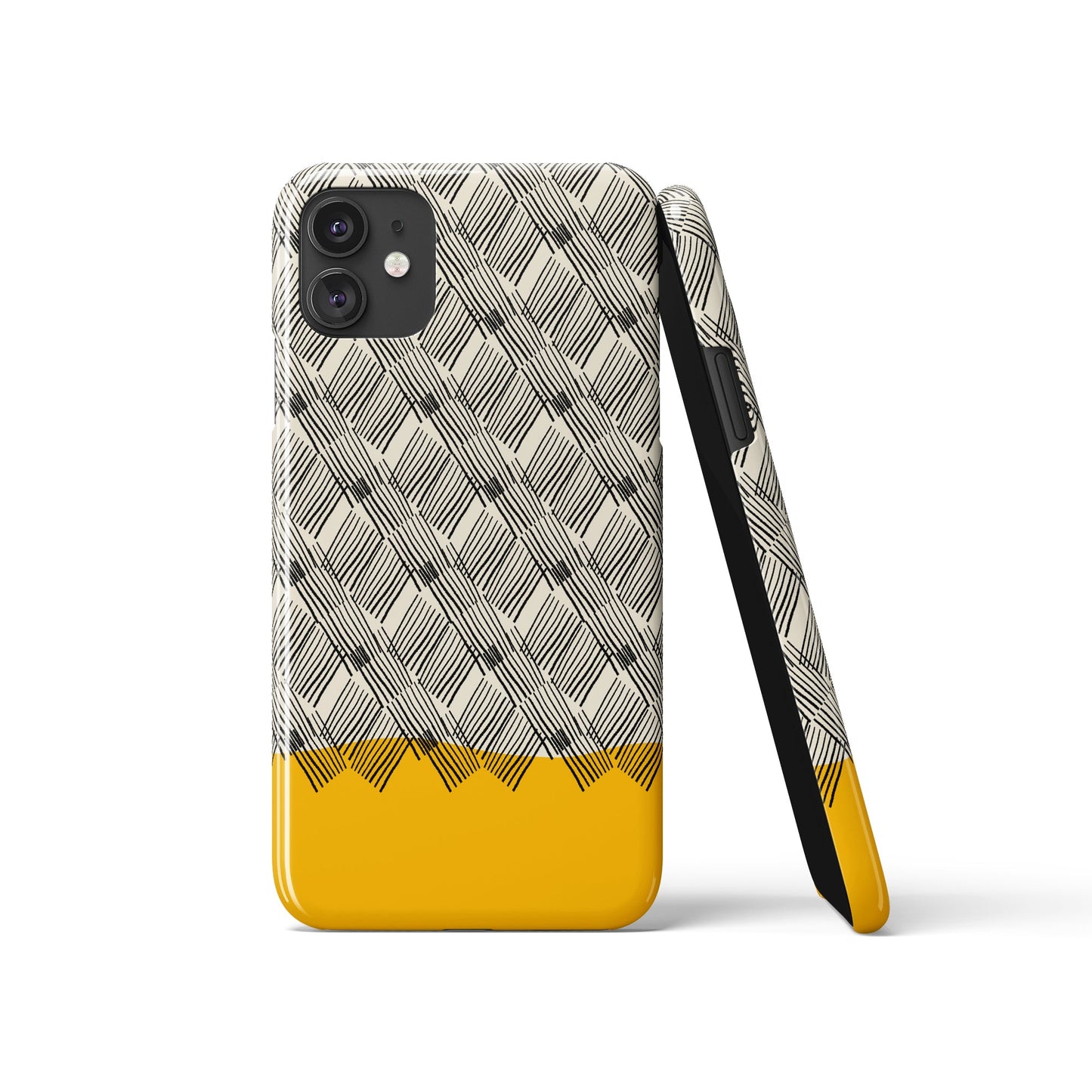 Yellow Mid Century iPhone Case