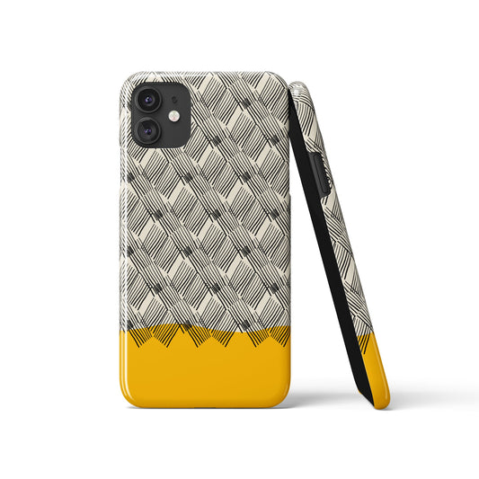 Yellow Mid Century iPhone Case