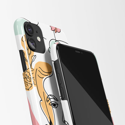 Line Art Drawing iPhone Case