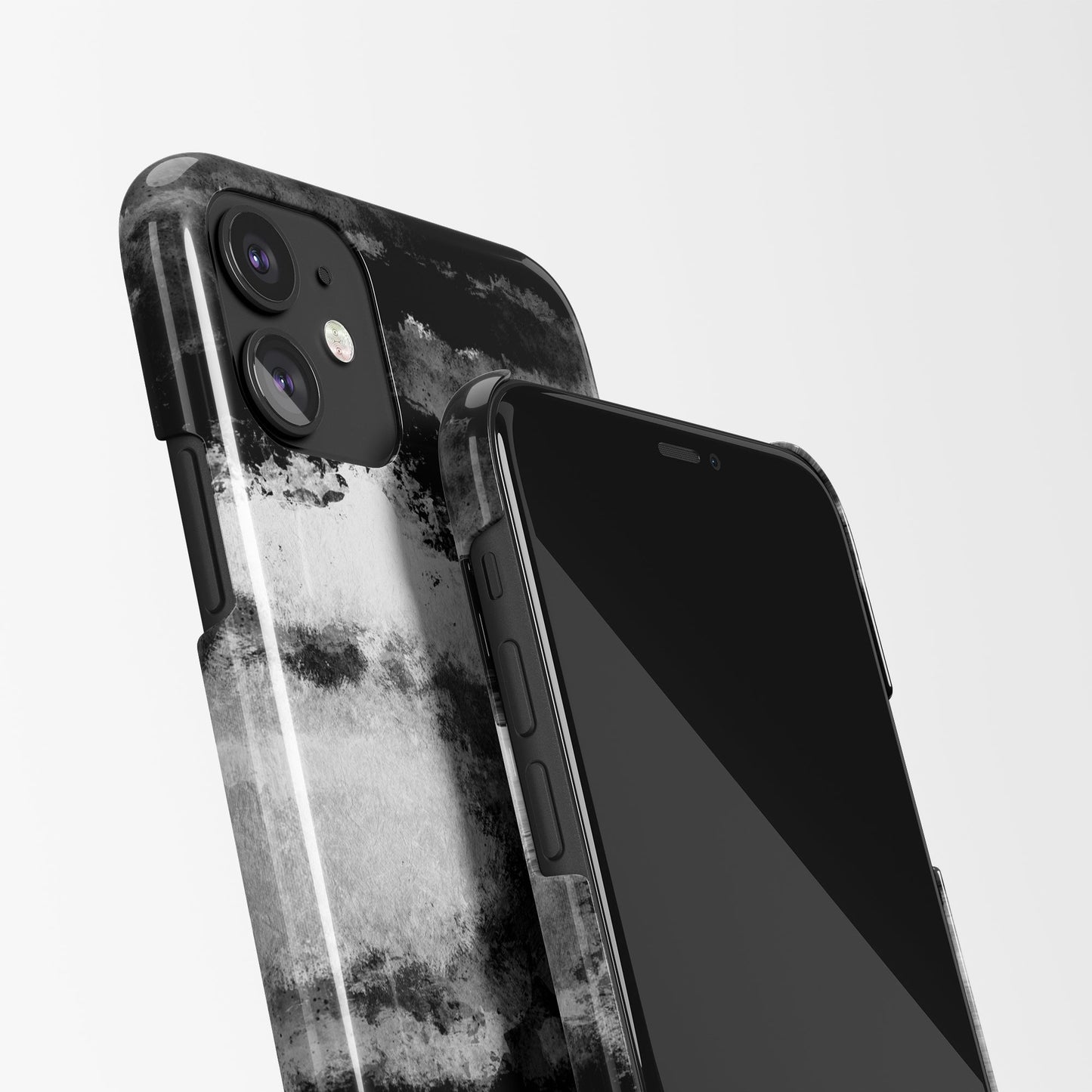 B&W Clouds Painting iPhone Case