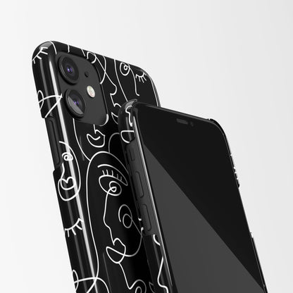 Line Art Faces iPhone Case