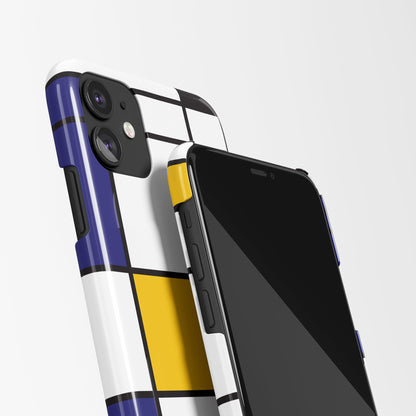 Mondrian Yellow-Red-Blue iPhone Case