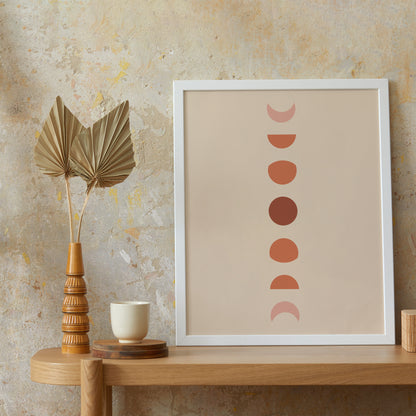 Bohemian Moon Phases Poster