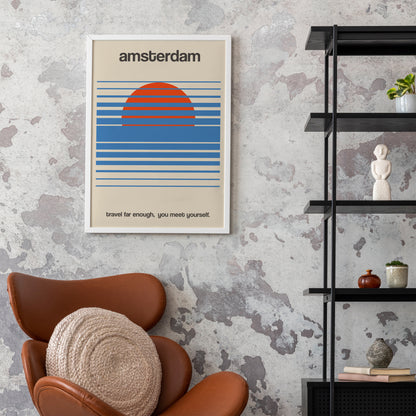 Amsterdam Retro Minimalist Poster