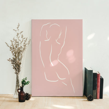 Pink Woman Body Canvas Print
