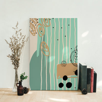 Mint Abstract Canvas Print