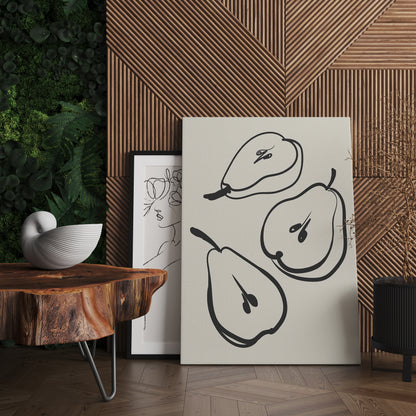 Minimalist Pear Kitchen Canvas Print