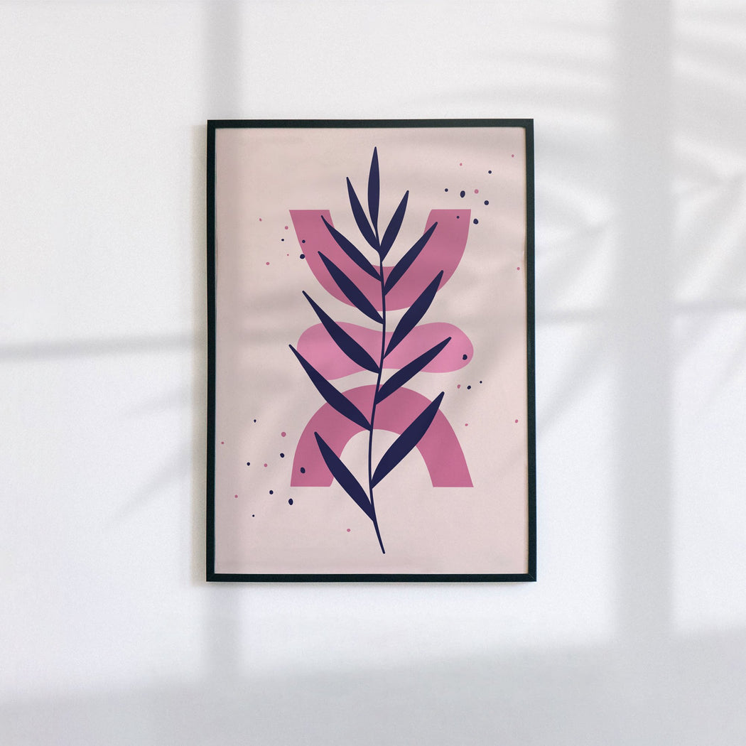 Pink Minimalist Art Print for Cozy Home Decor