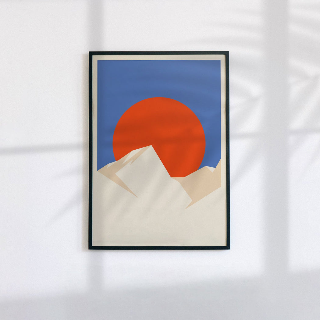 Geometric Sunset Poster