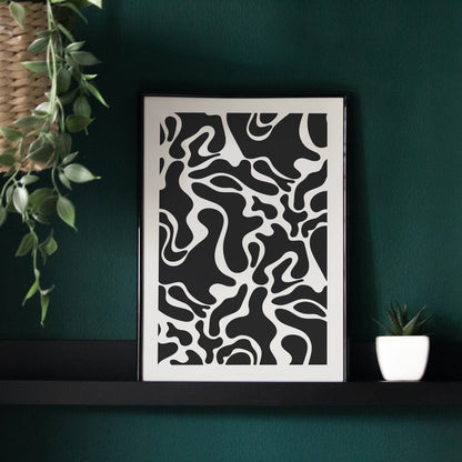 Black Abstract Artistic Poster
